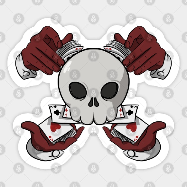 Croupiers crew Jolly Roger pirate flag (no caption) Sticker by RampArt